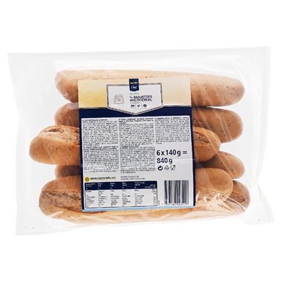 Grosspackung METRO Chef Baguette Multicereal 6 x à 140 g - 10 x 840 g = 8,4 kg