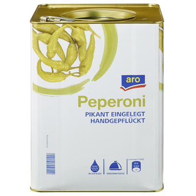 Grosspackung aro Peperoni - 14,50 kg Dose