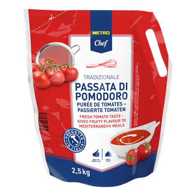 Grosspackung METRO Chef Tomaten passiert - 4 x 2,5 kg Beutel = 10 kg