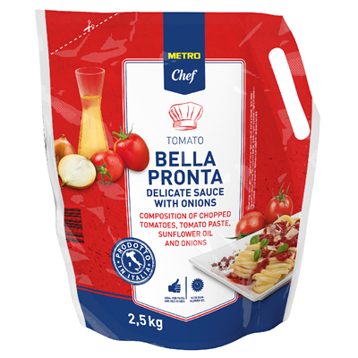 Grosspackung METRO Chef Tomatensauce Bellapronta passiert - 4 x 2,5 kg Beutel