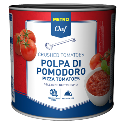 Grosspackung METRO Chef Polpa di pomodoro Tomaten fein gehackt - 6 x 2,55 kg Dosen = 15,3 kg