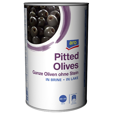 Grosspackung aro Oliven geschwärzt ohne Stein 4,25 l Dose