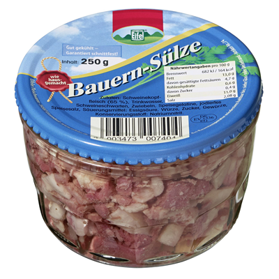 Grosspackung Eifeler Bauernsülze aus Schweinefleisch 6 x 250 g Glas = 1,5 kg