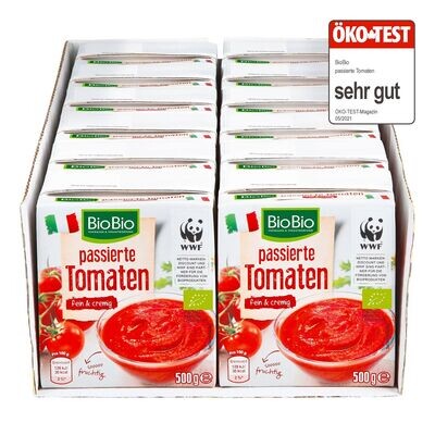 Grosspackung BioBio Passierte Tomaten 500 g, 12er Pack = 6 kg