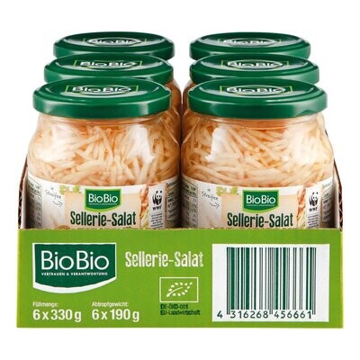 Grosspackung BioBio Selleriesalat 190 g, 6er Pack = 1,14 kg