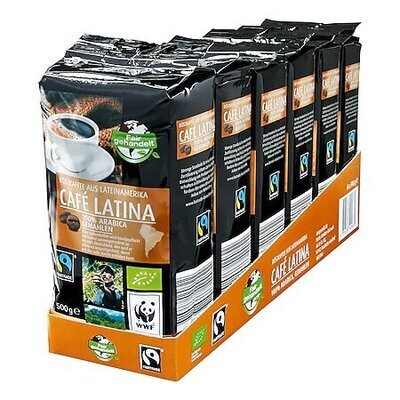 Grosspackung Bio Fairtrade Cafe Latina 500 g, 6er Pack = 3 kg