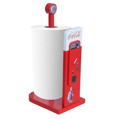 Coca-Cola Papierhandtuchhalter / Küchenrollenhalter Getränkeautomat, Holz
