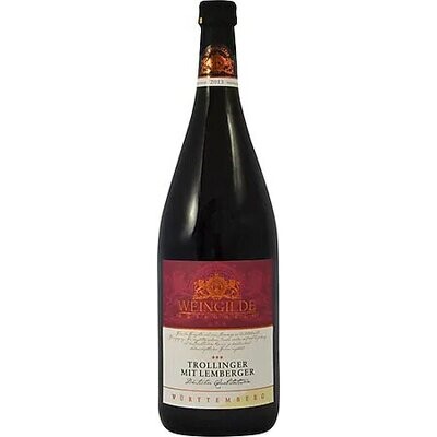 Grosspackung Weingilde Besigheim Trollinger mit Lemberger Qualitätswein Württemberg 11,5 % vol 6 x 1 Liter = 6 Liter