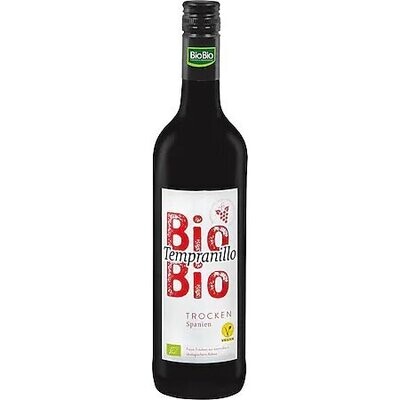 Grosspackung BioBio Tempranillo Vino de la Tierra de Castilla 12,5 % vol 6 x 0,75 Liter = 4,5 Liter