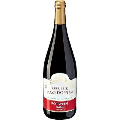 Grosspackung Rotwein aus der Republik Nordmazedonien 10,0 % vol 6 x 1 Liter = 6 Liter