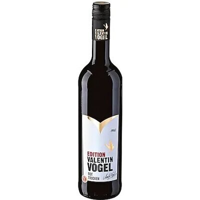 Grosspackung Edition Valentin Vogel Rotwein Qualitätswein Pfalz trocken 13,0 % vol 6 x 0,75 Liter = 4,5 Liter