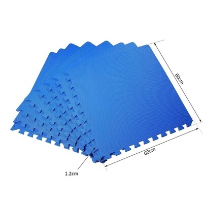 8 tlg Puzzlematte Spielmatte Bodenmatte Turnmatte EVA blau