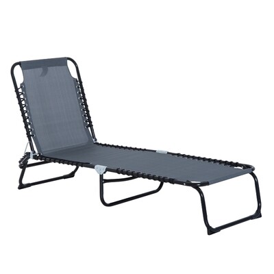Sonnenliege faltbar 4-stufige Rückenlehne 197 cm x 58 cm x 76 cm