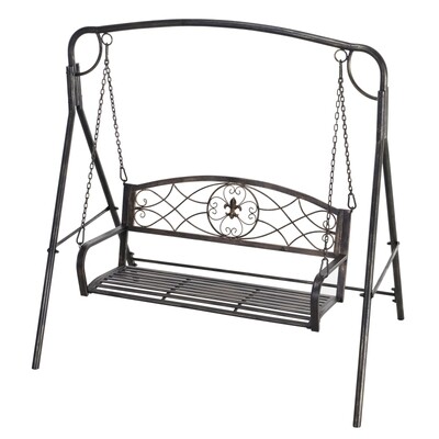 Hollywoodschaukel Metall Antik 2 Sitzer Bronze Schmiedeeisen