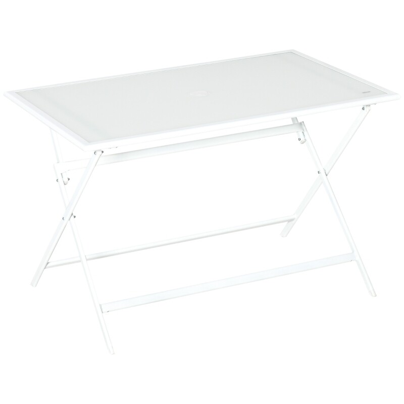 Campingtisch Gartentisch Metall Glas Klapptisch