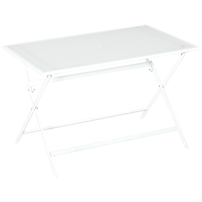Campingtisch Gartentisch Metall Glas Klapptisch