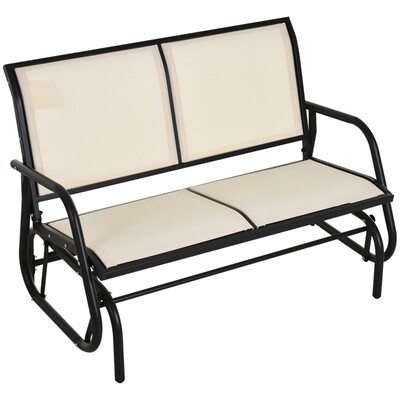 Schaukelbank, Gartenbank schwarz beige