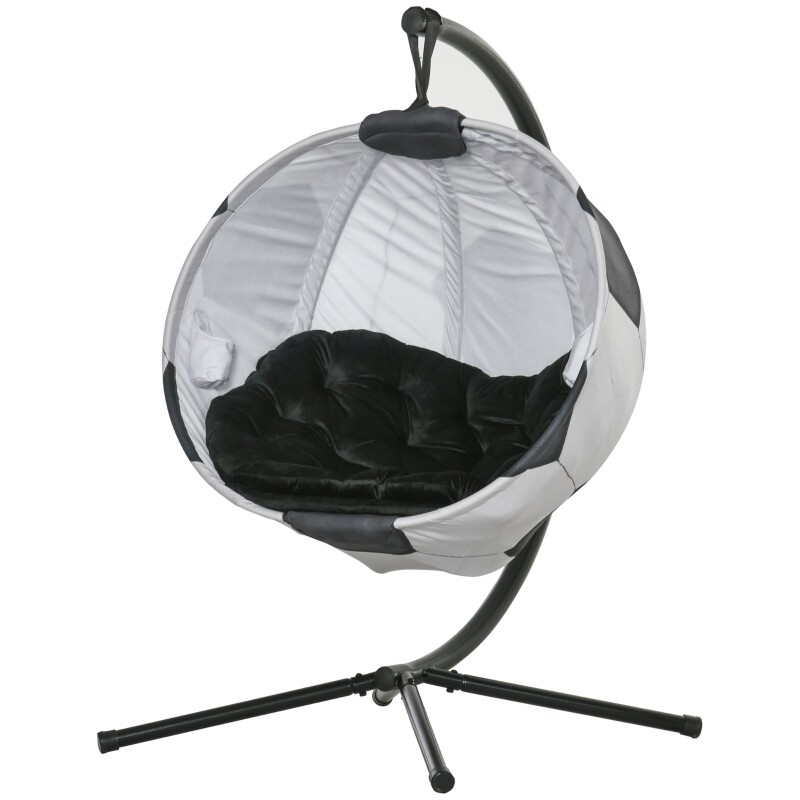 Hängesessel Hängekorb mit Gestell Fussball-Design