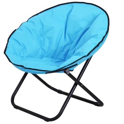 Klappstuhl Campingstuhl gepolstert faltbar blau 80 x 80 x 75 cm