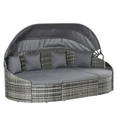 Rattan Lounge Sonneninsel 4-teilig