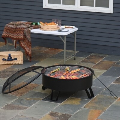 2-in-1 Feuerschale &amp; Grill