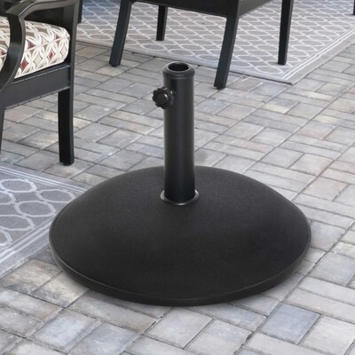 Sonnenschirmständer 25kg Sonnenschirmfuss rund 50cm Zement Schwarz