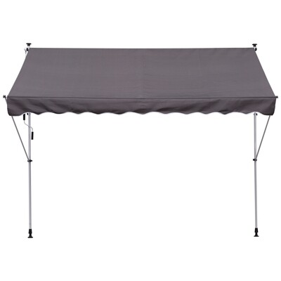 Sonnenstore Markise Klemmmarkise Grau 300 x 150cm
