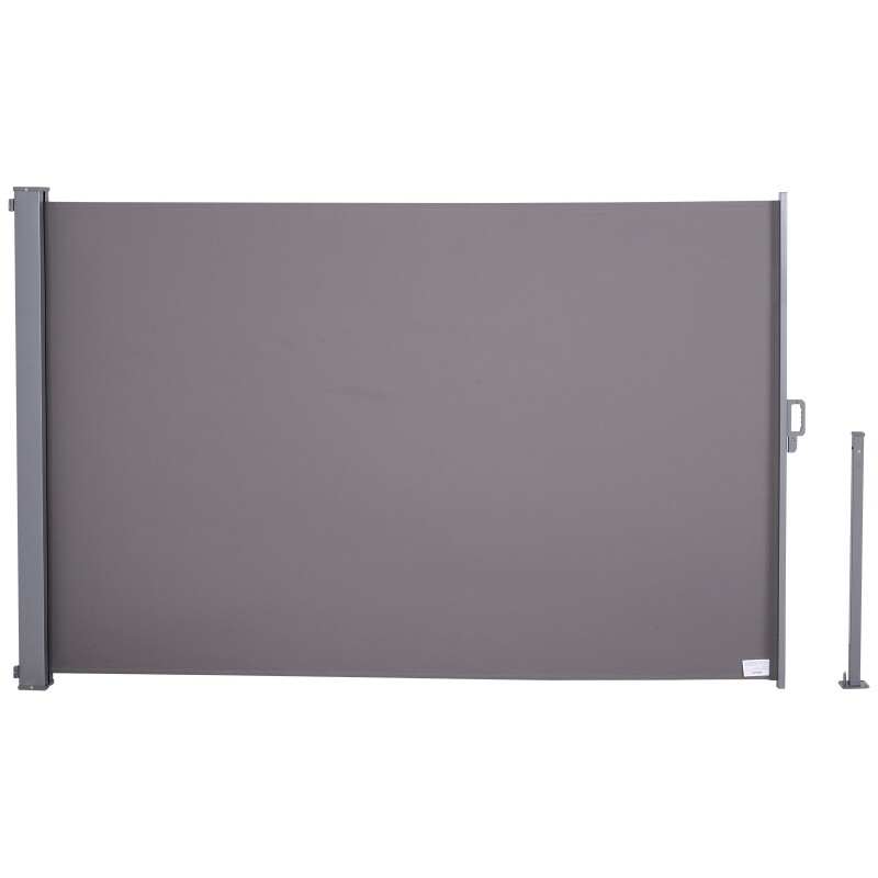 Seitenmarkise Sichtschutz Sonnenschutz Sonnenstore Polyester Grau 300 × 160 cm