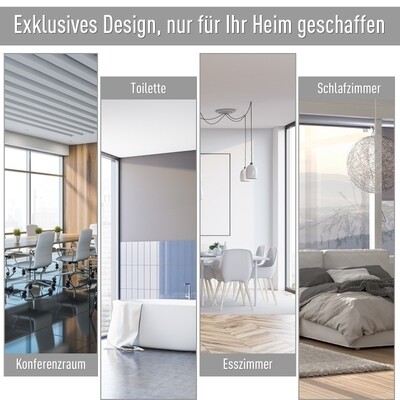 Balkon-Sichtschutz Windschutz Sonnenschutz Seitenrollo mit Handkurbel Polyester + Aluminium Grau 140 x 200 cm Sonnenstore