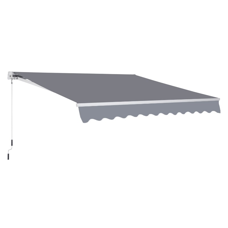 Sonnenstore Markise Gelenkarmmarkise Sonnenschutz Balkon Grau 3m x 2,5m