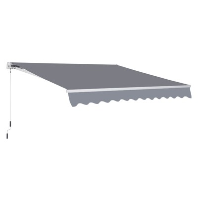 Sonnenstore Markise Gelenkarmmarkise Sonnenschutz Balkon Grau 3m x 2,5m
