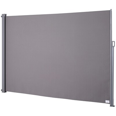 Seitenmarkise Sicht- und Sonnenschutz Sonnenstore Polyester Grau 3 × 2 m