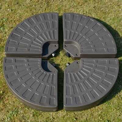 Schirmgewicht 4-tlg. Schirmständer befüllbar HDPE Kaffee 100 x 100 x 10,5 cm