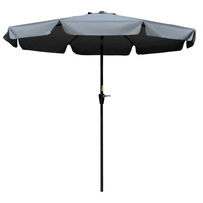 Sonnenschirm, Gartenschirm, Retro-Look, Dunkelgrau, 2,66 x 2.5 m