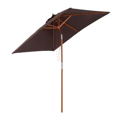 Sonnenschirm Knickbarer Gartenschirm Strandschirm Kaffee 200 x 150 x 230 cm