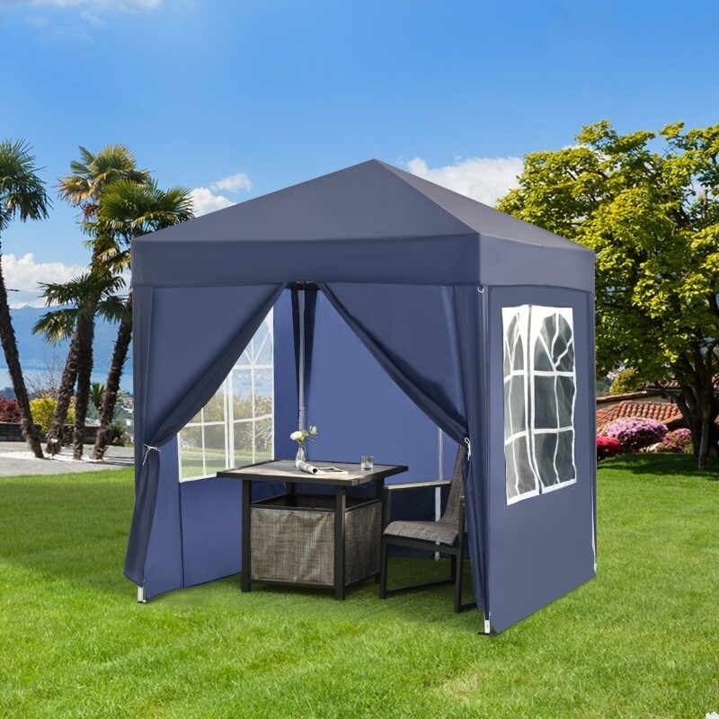 Pavillon 2x2m Faltpavillon 4 Seitenwände mit Fenster