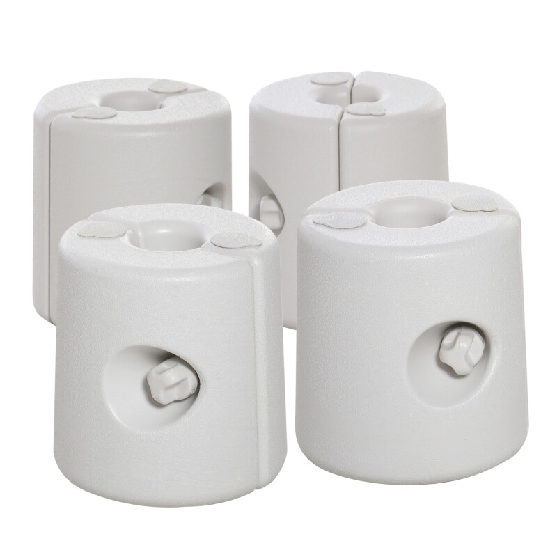 4 x Gewichte Pavillon Standfuss Standsicherung Partyzelt Befüllung mit Wasser/Sand PE ∅24xH25cm