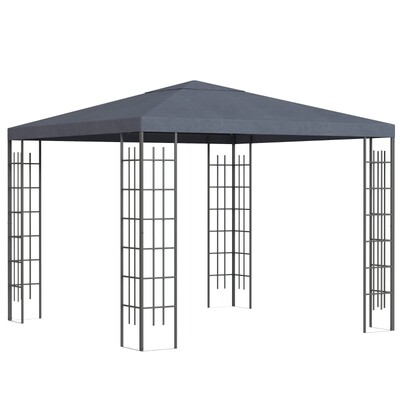 Gartenpavillon 3 x 3 m Gartenzelt Grau