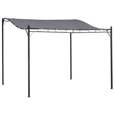 Pergola Terassen-Überdachung Metall Grau 297x297cm