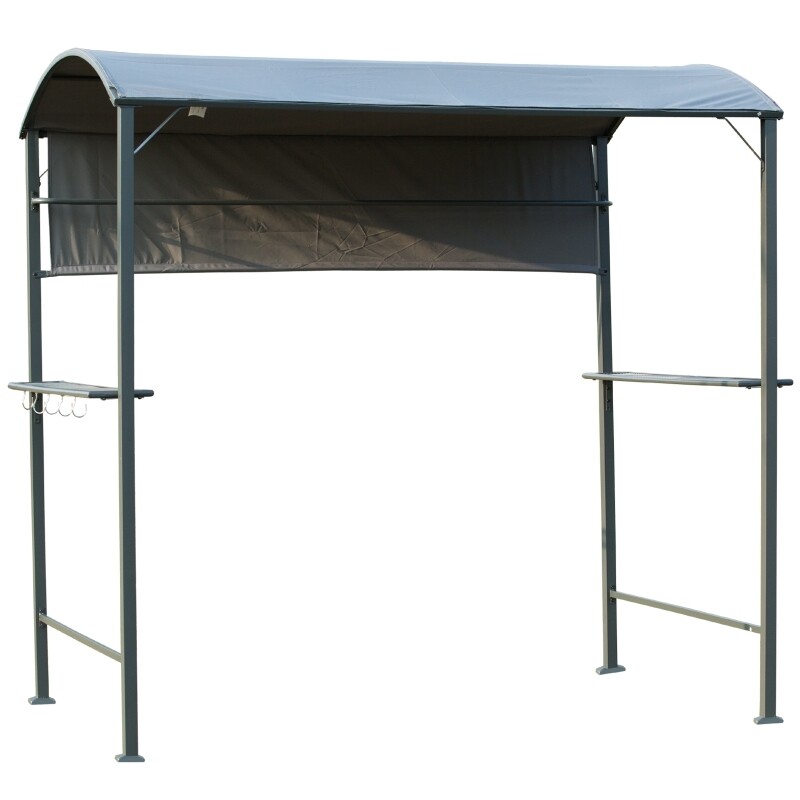 Grillpavillon 218 x 138 x 216 cm BBQ-Pavillon mit 2 Ablagen