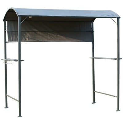Grillpavillon 218 x 138 x 216 cm BBQ-Pavillon mit 2 Ablagen