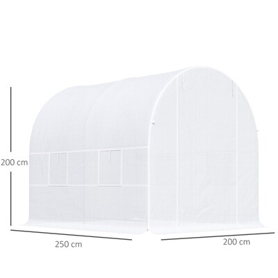 Gewächshaus 250x200x200 cm Foliengewächshaus Treibhaus Pflanzenhaus Folien