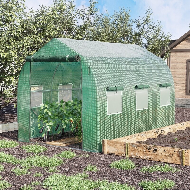 Foliengewächshaus begehbarer Polytunnel 3 x 2 m Gewächshaus