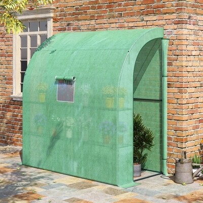 Foliengewächshaus Gewächshaus Treibhaus mit 2 Türen Pflanzenaufzucht UV-Schutz Stahl PE Grün 200 x 100 x 213 cm