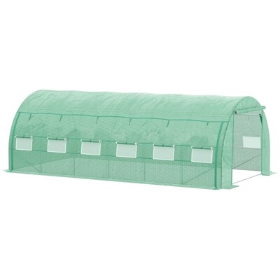 Foliengewächshaus 6 x 3 x 2 m begehbares Gewächshaus