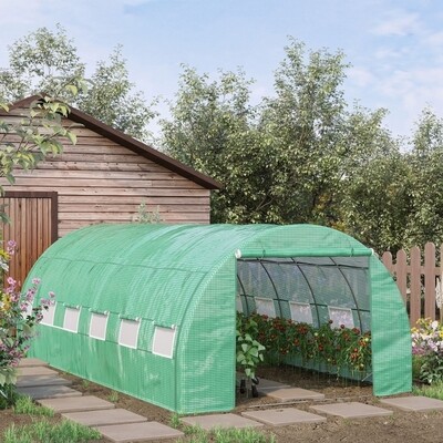 Foliengewächshaus 6 x 3 x 2 m begehbares Gewächshaus