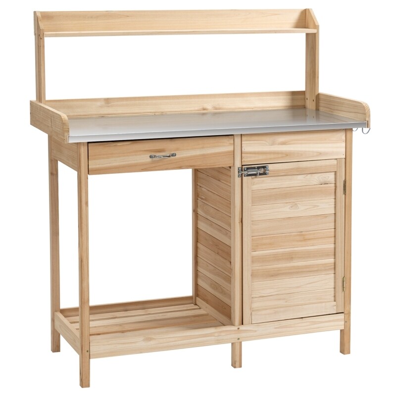 Pflanztisch mit verzinkter Arbeitsplatte 112 x 45 x 125 cm