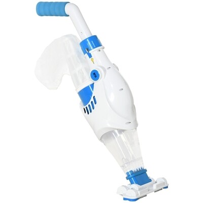 elektrischer Poolsauger mit Akku Filter Poolreiniger Blau+Weiss 65 x 20 x 17 cm