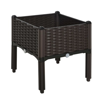 Gartenbeet Hochbeet Pflanzkasten Blumenkasten Rattan-Look