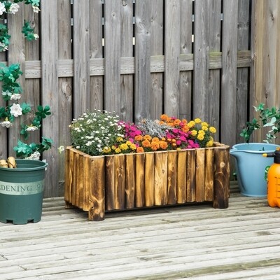 Hochbeet Pflanzkasten Kräuterbeet Pflanzbeet Gemüse Blumenbeet Blumenkasten, Tannenholz 78x35x30 cm